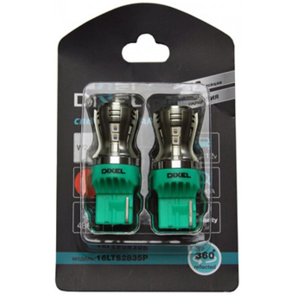 Светодиодная лампа DIXEL W21W (T20) (7440) 16 SMD L (2835) Красный (Не полярный) 12V