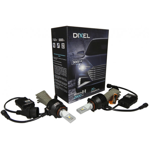 Светодиодная Лампа DIXEL G6 HB3 (9005) - 5000 K. 12V Световой поток 2900Lm (Комп. 2 шт.)