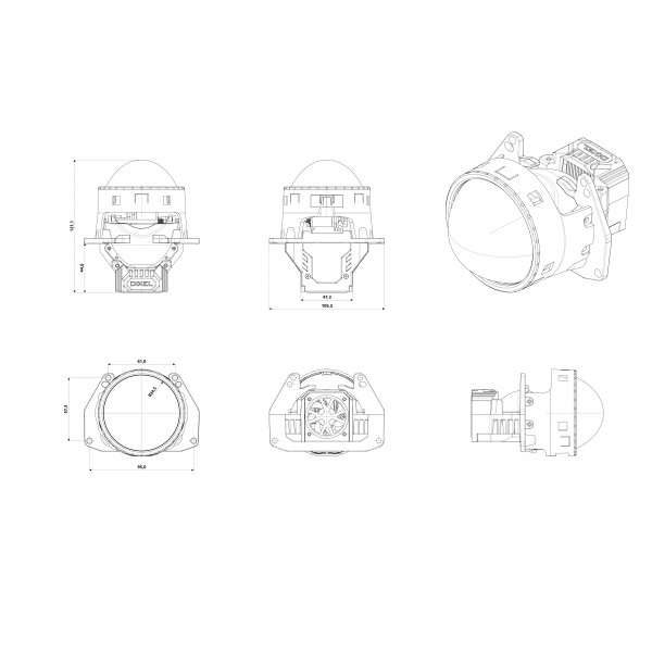 DIXEL BI-LED HT3270 3" 4300K 12В (2 шт.)