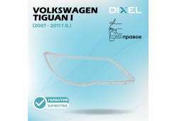 Стекло фары DIXEL для Tiguan I (2007 - 2011 Г.В.) (ПРАВОЕ)