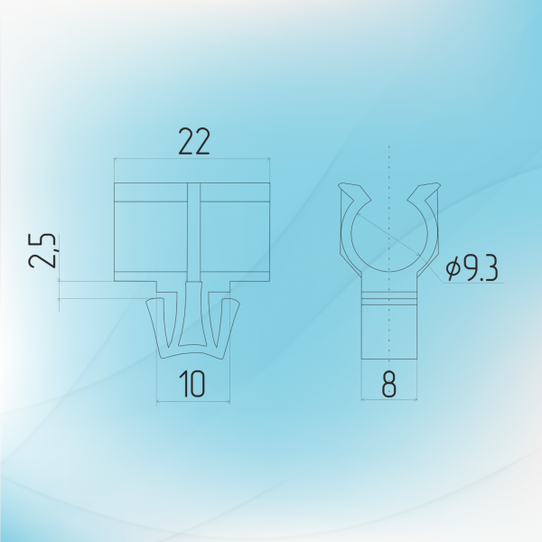 Пластиковый пистон №1 - 10MM (10 ШТ.)-1