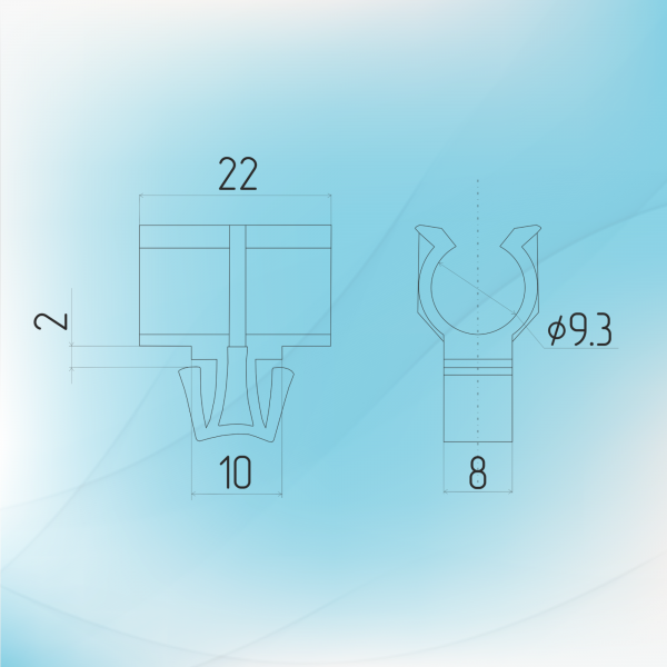 Пластиковый пистон №3 - 10MM (10 ШТ.)-1