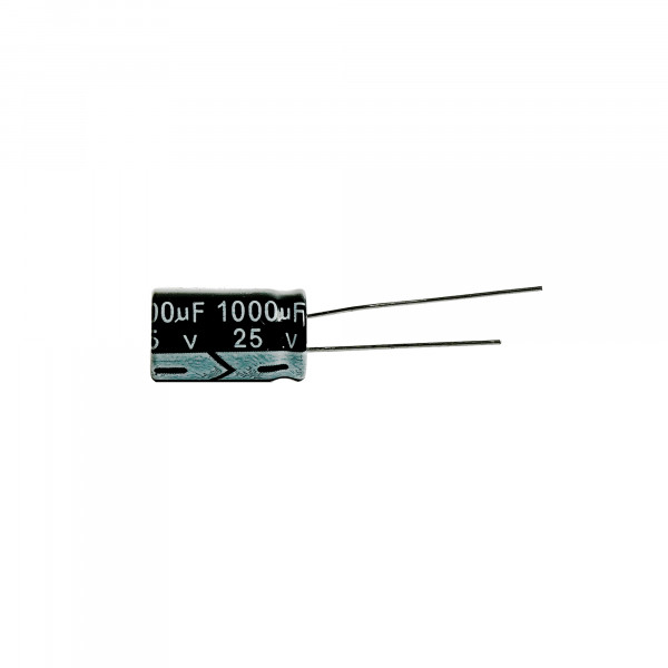 Конденсатор электролитический 25В-1000мкФ (1000uF-25V, -40+105C, 10x16мм)