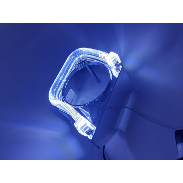 Маска для Линз 2,5 дюйма MINI H1 - С А/Г. LED - U-Style (Белый) 2-режима - №20 (Правая)-3