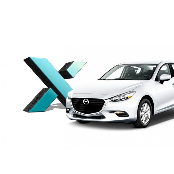 Стекло фары Mazda 3 III (BM) Рестайлинг (2016 - 2019 Г.В.) (ЛЕВОЕ)