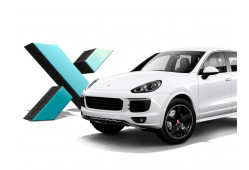 Стекло фары Х для Porsche Cayenne II Рестайлинг (958) (2014 - 2018 Г.В.) (ПРАВОЕ)