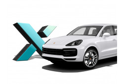 Стекло фары Х для Porsche Cayenne III (2017 - 2022 Г.В.) (ПРАВОЕ)